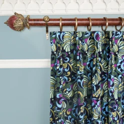 ZENNOR Velvet Curtain - Ocean