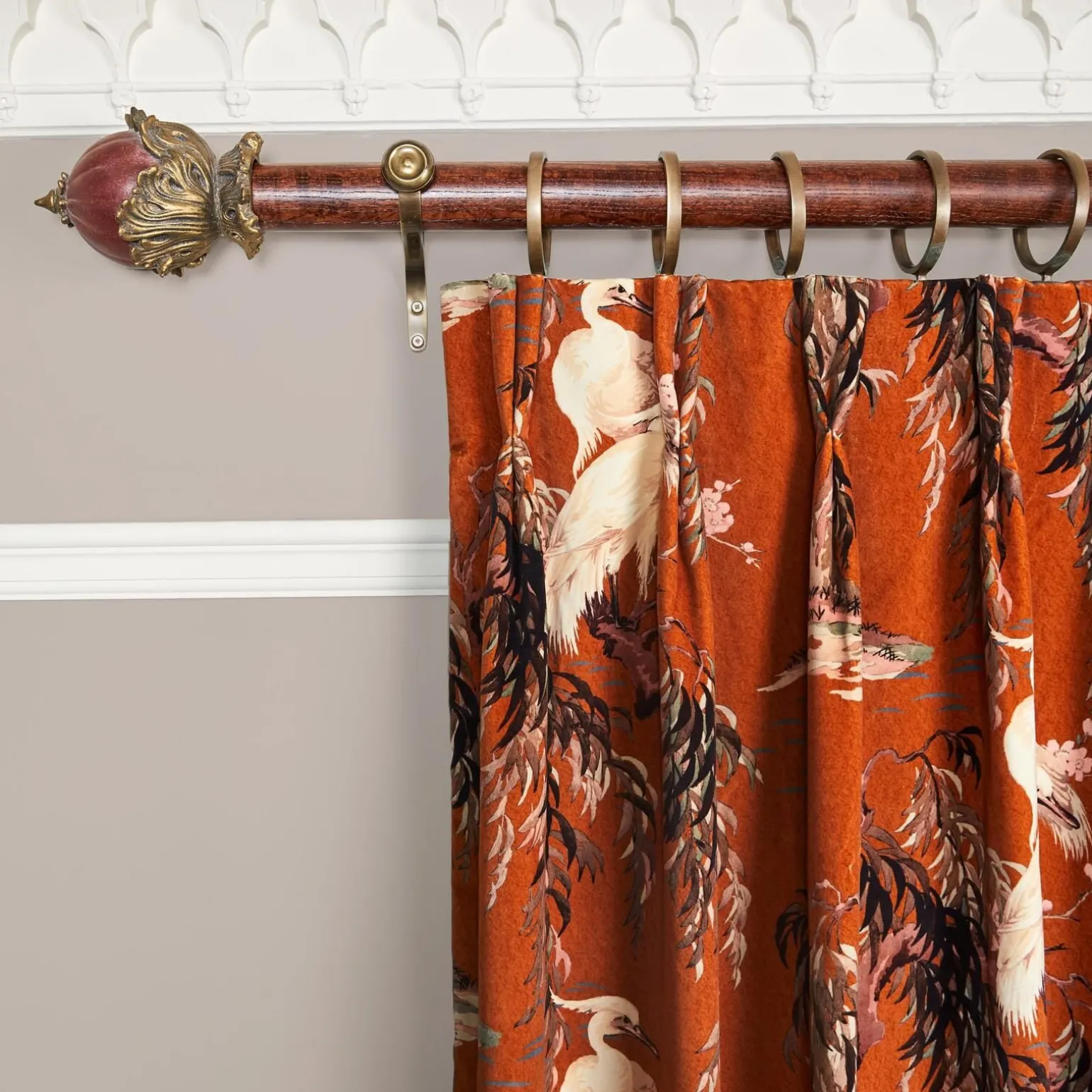 ZEUS Velvet Curtain - Tobacco